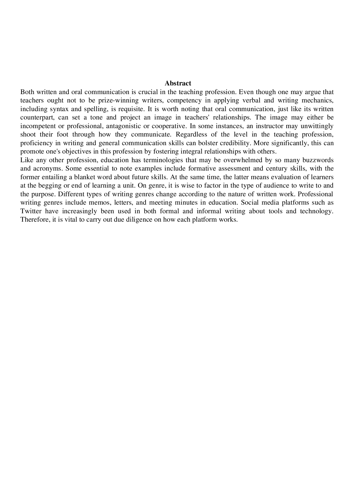 Preview image for Writing and Communication in the Teaching Profession